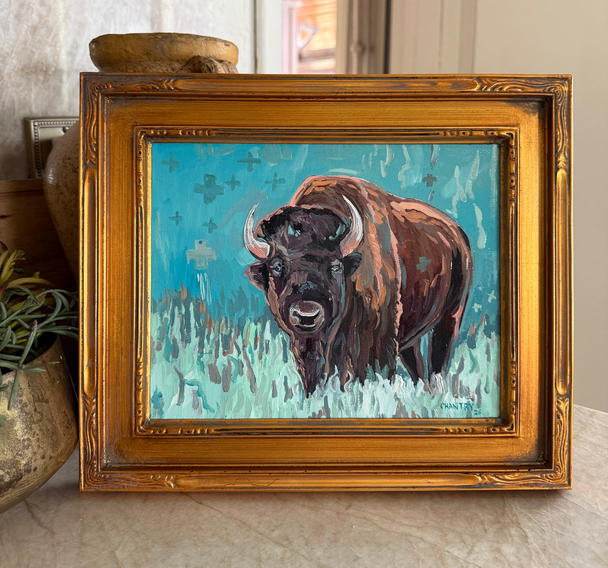 Medicine Buffalo on Turquoise