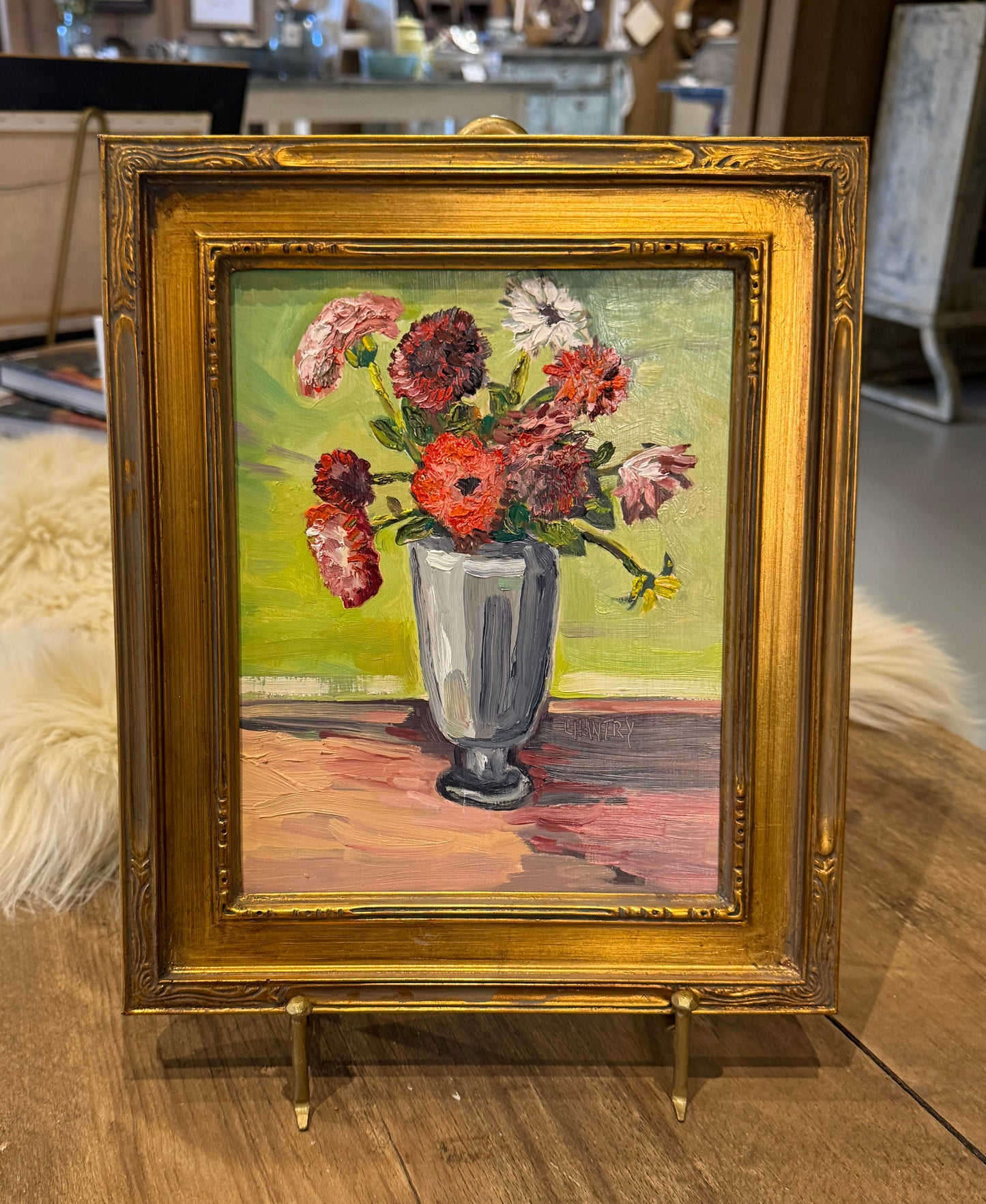 Bright Floral in Silver Vase