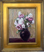 Peonies in Eggplant Vase