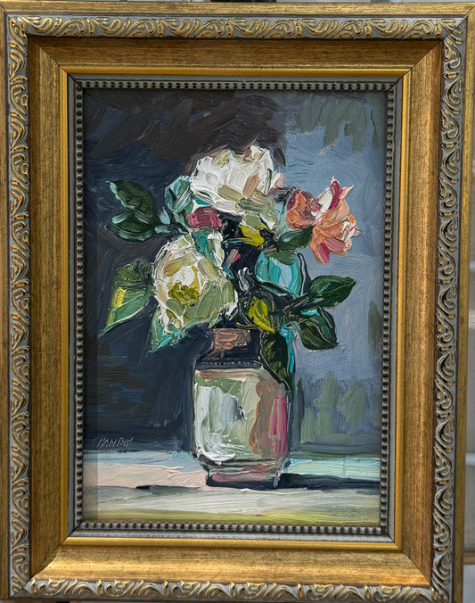 Moody Floral in Ceramic Vase