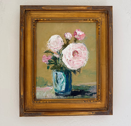 Vintage Floral in Blue Vase