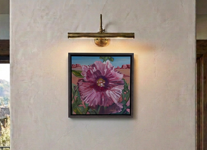 Hollyhocks - 12x12 inches
